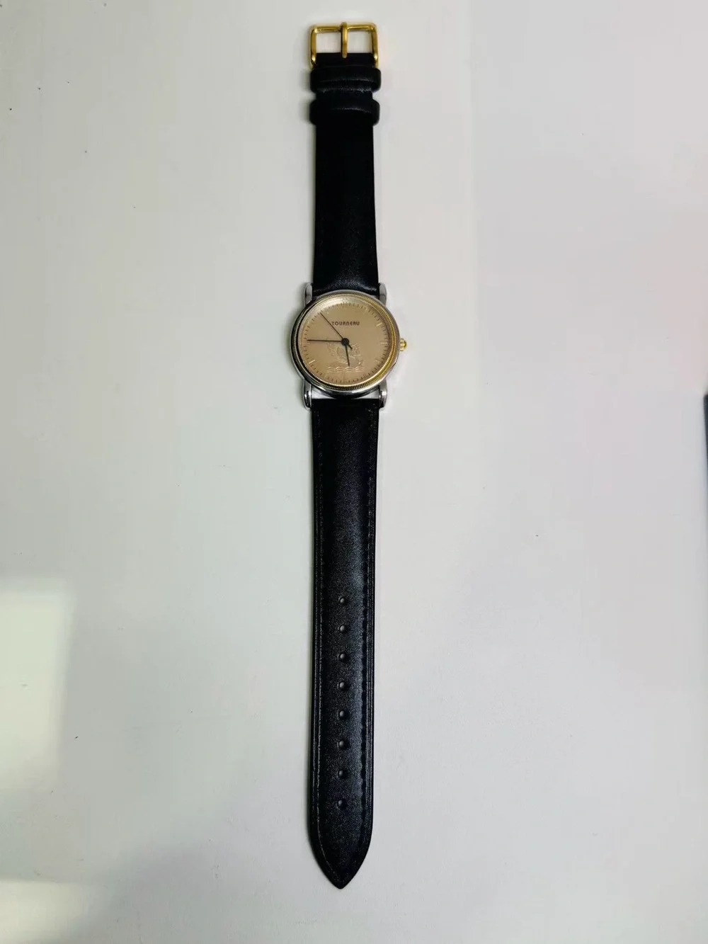 Vintage Tourneau Women’s Quartz Watch Leather Strap 30mm New Battery Runs